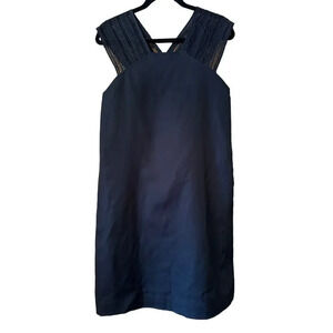 Sleeveless Midi Dress Sheath Lined Career Casual Black